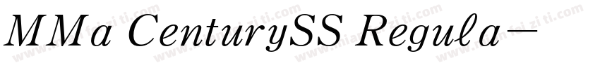 MMa CenturySS Regula字体转换
